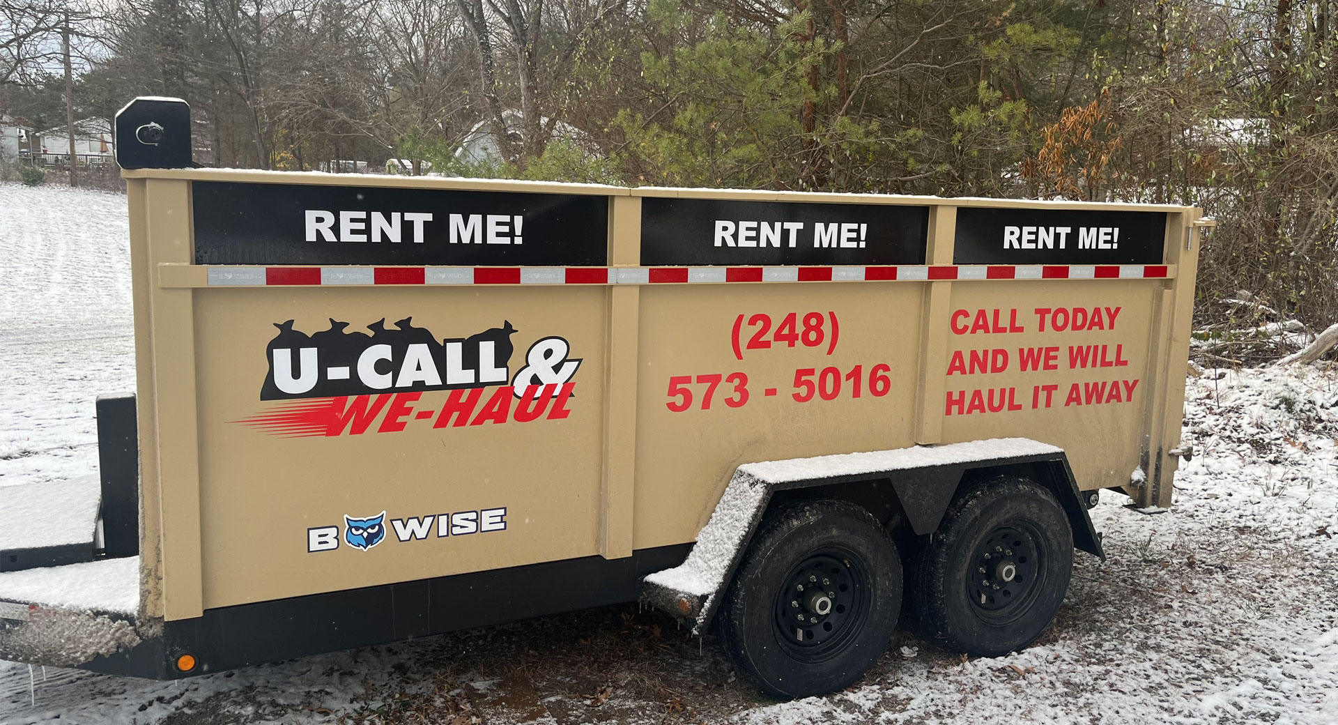 photo of rented dumpster at a hgouse in South Lyon